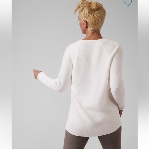 Athleta Hanover V neck sweater merino wool blend S - Picture 3 of 13